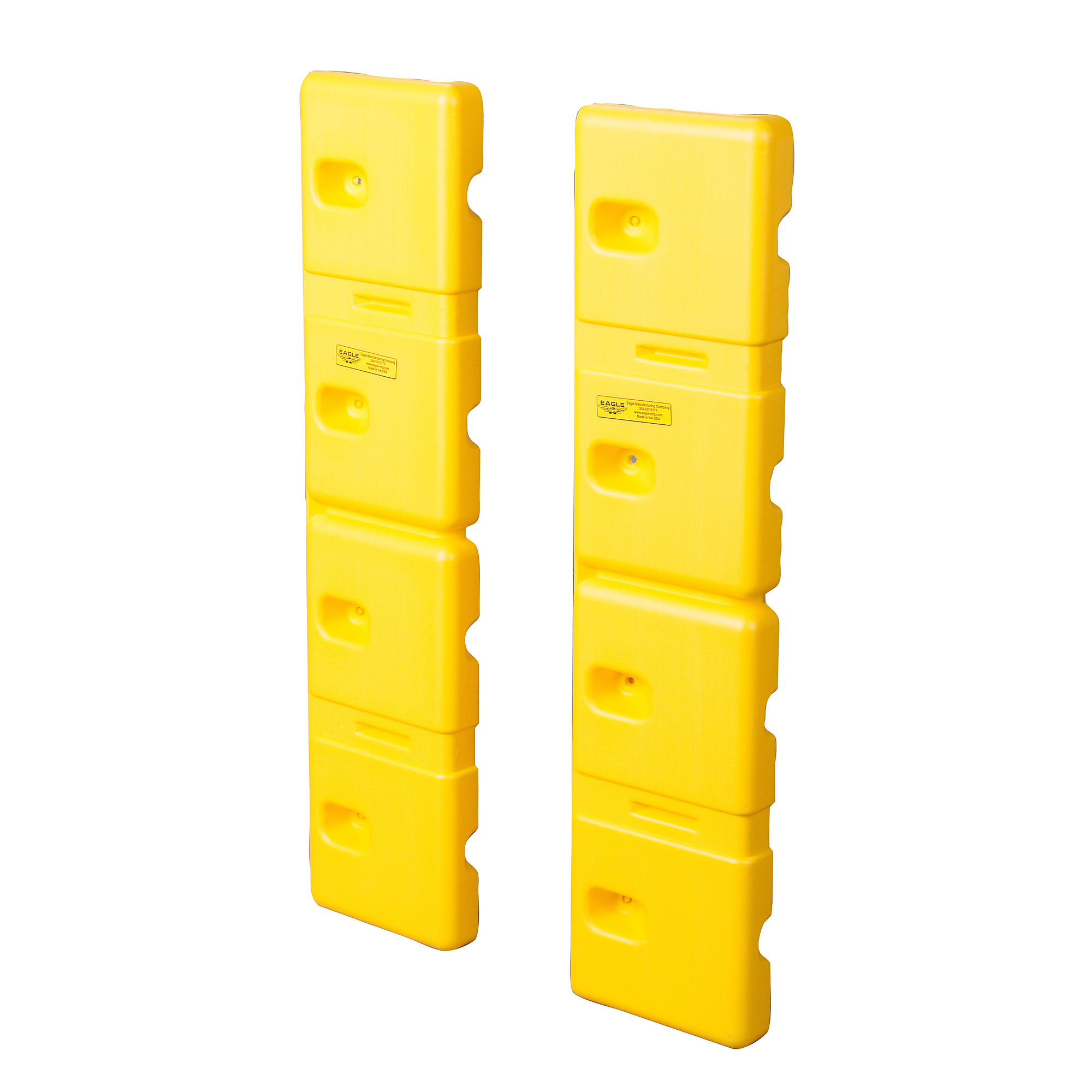 Eagle Wall Protectors — 10in. H x 42in. L, Set of 2, High-Visibility Yellow, HDPE, Model# 1728